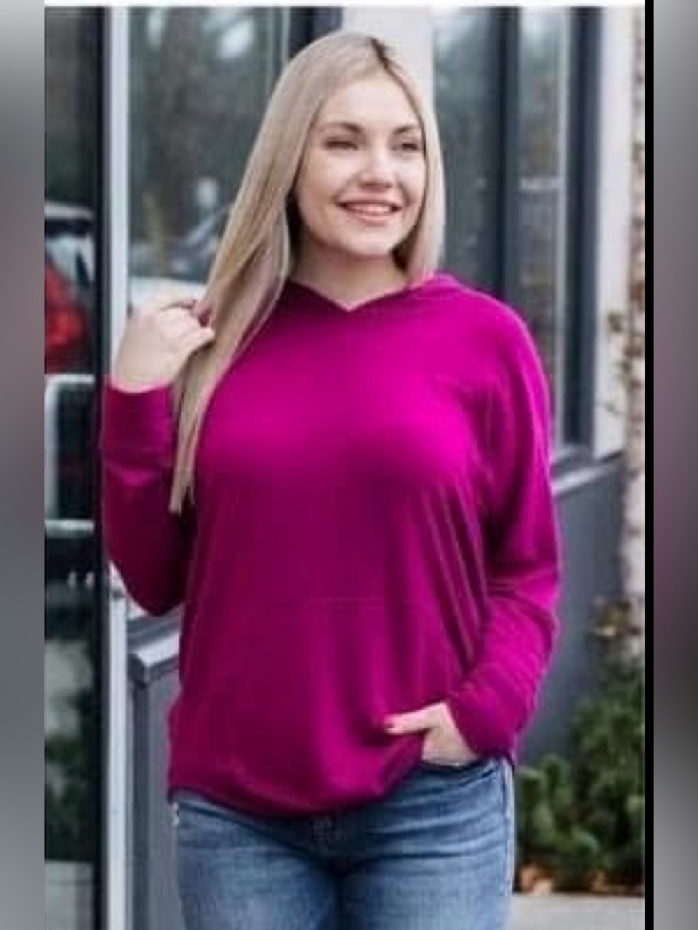Christie Hoodie (NWT) 🍒 Magenta, Size XS/S *Fits Oversized